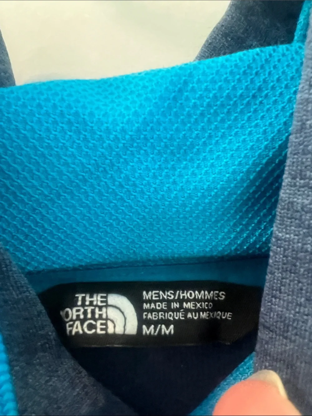 The North Face Men's Slate Blue Pullover Hoodie with Cyan Logo